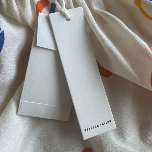 Rebecca Taylor Flame Fleur Silk Blouse - Picture 9 of 11